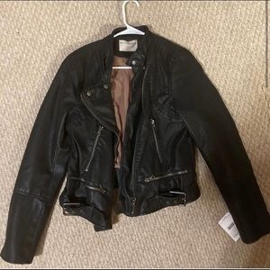 Free People Moto leather jacket NWT